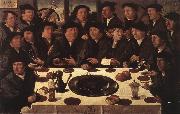 ANTHONISZ  Cornelis Banquet of Members of Amsterda  s Crossbow Civic Guard oil painting on canvas